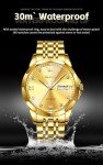 OLEVS Men's Automatic Business Watch - Luxury Gold