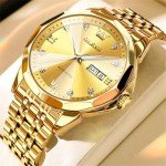 OLEVS Men's Automatic Business Watch - Luxury Gold