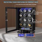 DUKWIN Smart Fingerprint Watch Winder with 12 Spaces