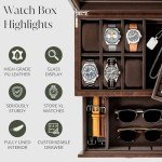 TAWBURY Luxury 6 Slot Watch Box for Men