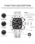 Luxury Men's Tonneau Waterproof Chronograph Watch