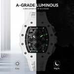 Luxury Men's Tonneau Waterproof Chronograph Watch
