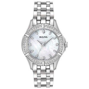 Bulova Ladies' Diamond Dial Quartz Watch 96R233