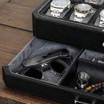ROTHWELL Luxury 12 Slot Leather Watch Box