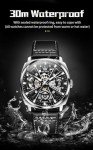 OLEVS Men's Luxury Skeleton Mechanical Watch