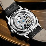 OLEVS Men's Luxury Skeleton Mechanical Watch