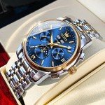 OLEVS Men's Automatic Moon Phase Dress Watch