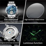 Men's OLEVS Luxe Skeleton Watch with Timer