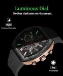 Men's Luxury Waterproof Analog Sports Watch Black