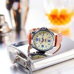 Men's Aviator Luxury Pilot Watch with Leather Strap