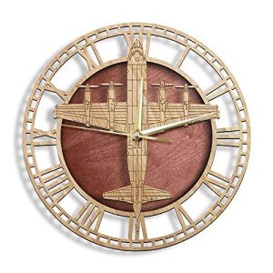 Lockheed P-3 Orion Wood Wall Clock - Navy Decor
