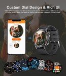 Tactical Bluetooth Smartwatch for Men with Health Monitor