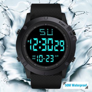Men's Waterproof Digital Military Sports Watch