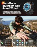 Men's Tactical Smart Watch - Bluetooth, Fitness Tracker