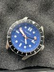 Sangin Instruments Sea Blue GMT Watch + Metal Bracelet