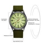 Men's Military Luminous 24-Hour Dial Quartz Watch