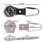 Dakota Backpacker Clip Watch with Carabiner Strap