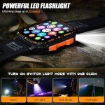 Men's Tactical Smartwatch with LED Flashlight