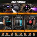 Men's Tactical Smartwatch with LED Flashlight