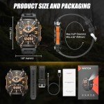 Men's Tactical Smartwatch with LED Flashlight