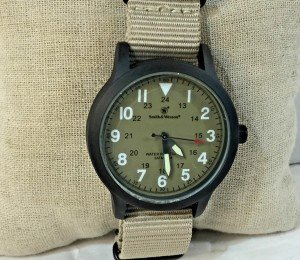 Smith & Wesson Tan Canvas Tactical Watch