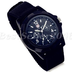 Men's Army Sport Quartz Watch with Nylon Band