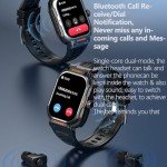 Military Smartwatch with Earbuds for Men