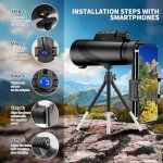 High Power Waterproof Monocular with Tripod 10x42