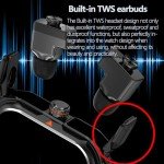 Military Smartwatch with Earbuds for Men