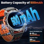 Men's Military Smartwatch with Bluetooth & AMOLED Display