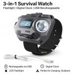 Men's Tactical Digital Military Survival Watch