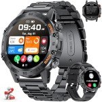 LIGE Military Smart Watch for Men - Black