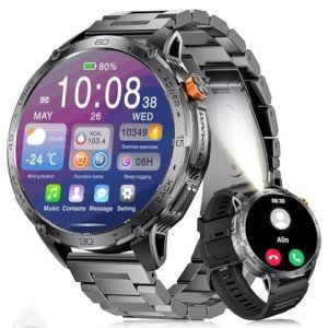 LIGE Men's Military Smartwatch with Fitness Tracker