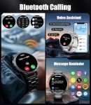 LIGE Men's Military Smartwatch with Fitness Tracker