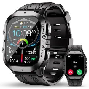 OUKITEL Men's Military Smartwatch with Fitness Tracker