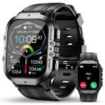 OUKITEL Men's Military Smartwatch with Fitness Tracker