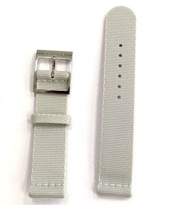 NOMOS Glashütte Light Gray Woven Textile Watch Strap