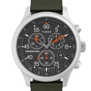 Timex Men's Expedition 43MM Chrono Watch - Green Strap