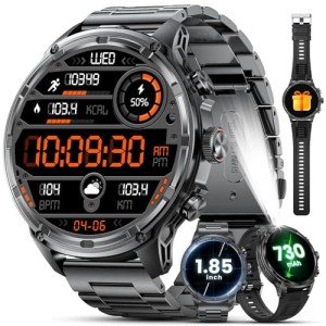 LIGE Military Smart Watch for Men - 80-Day Battery