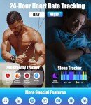 LIGE Military Smart Watch for Men - 80-Day Battery