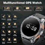 Rugged Military Smart Watch with GPS and Heart Rate