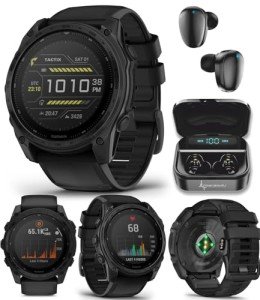 Garmin Tactix 8 Tactical GPS Smartwatch Bundle