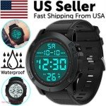 Waterproof Tactical LED Digital Sports Watch for Men