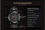 Men's Military Sport Waterproof Chronograph Watch - Black