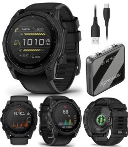 Garmin Tactix 8 Solar Tactical GPS Smartwatch Bundle