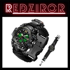 Waterproof Tactical Watch with Camouflage Band