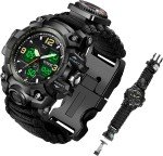 Waterproof Tactical Watch with Camouflage Band