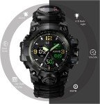 Waterproof Tactical Watch with Camouflage Band