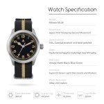 TACTICAL FROG ML08 Military Watch - 38mm Black Yellow