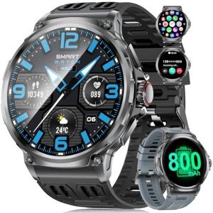 SUNKTA Military Smart Watch for Men - 1.85" HD